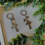 Embellished cross with Bible trinket
